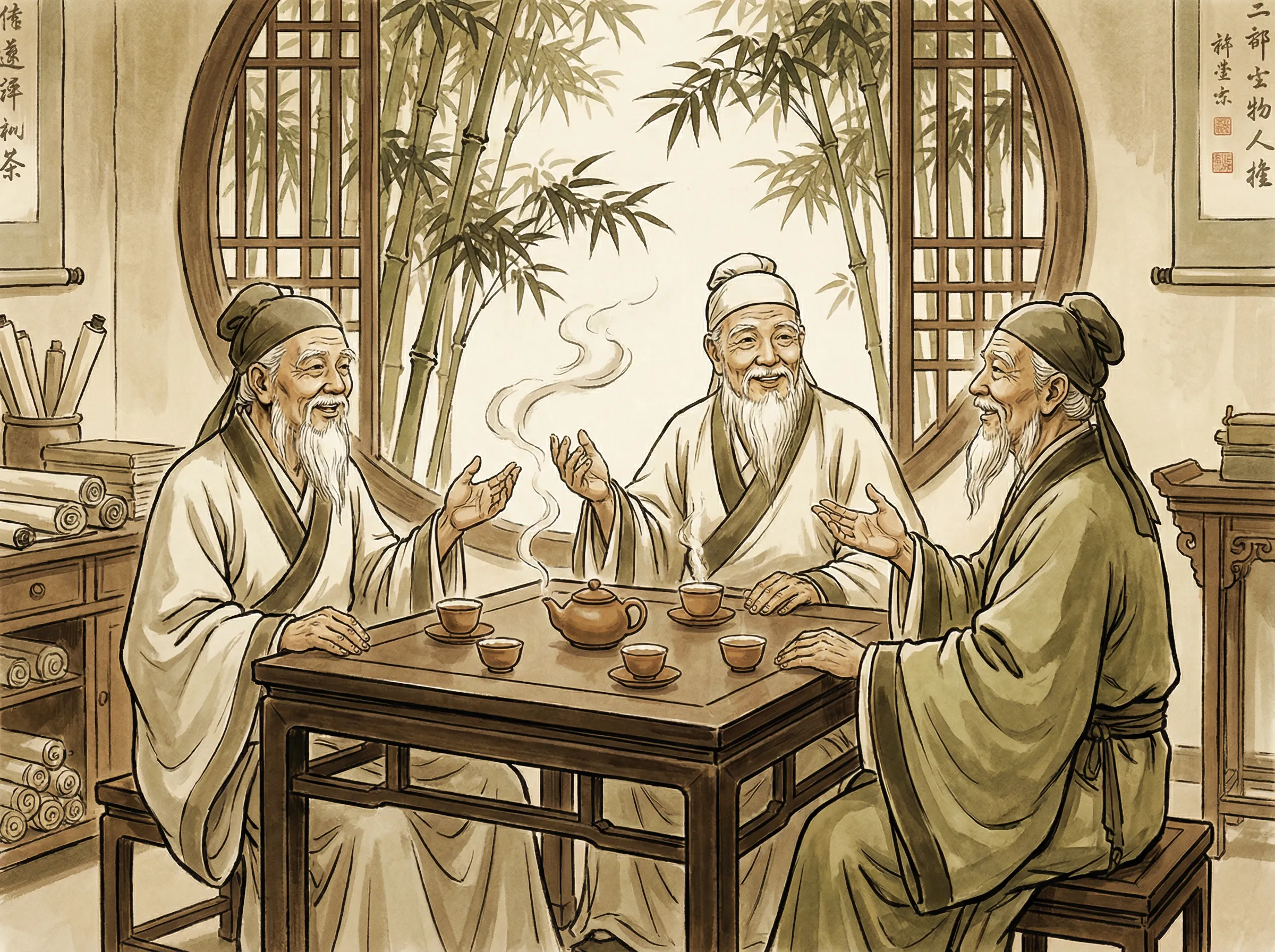 星空棋牌宗师论道茶馆场景
